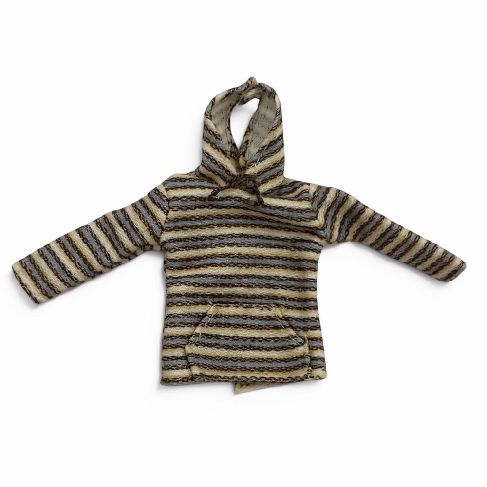 Vintage Striped Yellow Blue Brown Bratz Doll Boyz Hoodie - Clothing item only